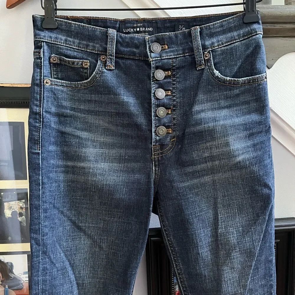 Lucky Brand Bridgette Skinny Button Fly Jeans sz 2 or 26